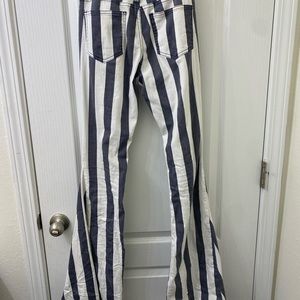 Stripped Flare Jeans